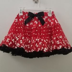 Disney Parks Minnie Mouse Black Bow Twirl Skort